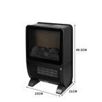 Electric Heater Fireplace Portable 3D Flame Remote Overheat Home 2000W