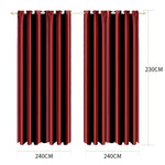 2x Blockout Curtains Panels 240x230cm
