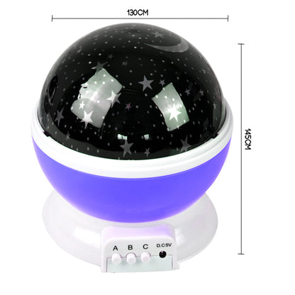 Star Moon Sky Starry Night Projector Light Lamp Purple