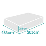 Memory Foam Mattress Topper 25cm Comfort  Washable Cover King