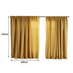 2X Blockout Premium quality Curtains Mustard 240CM x 230CM