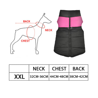 PaWz PaWz Dog Winter Jacket Padded Pet Clothes Windbreaker Vest Coat 2XL Pink