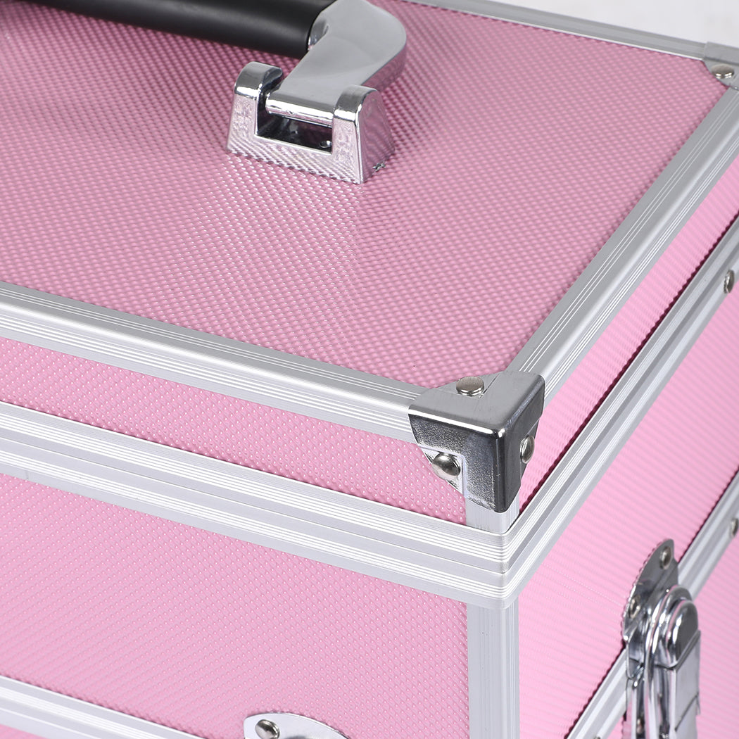 Portable Makeup Case Cosmetic Organiser box pink