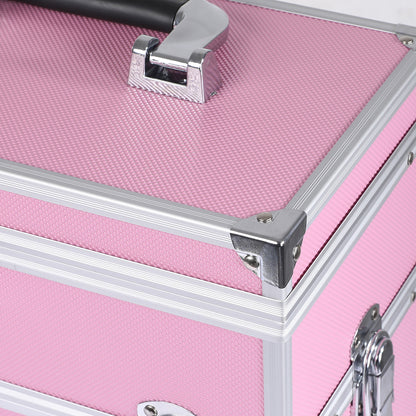 Portable Makeup Case Cosmetic Organiser box pink