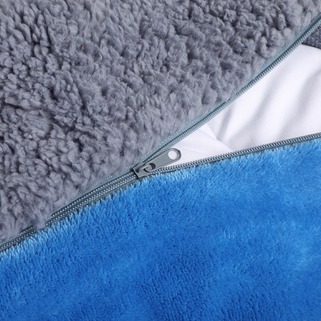Quilt Cover with Pillowcase Queen Size Navy Blue