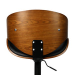 1x Black Bar Stools Kitchen Gas Lift Wooden Beech Stool Chair Swivel Barstools