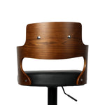 1x Bar Stools Kitchen Gas Lift Wooden Stool Chair Swivel Barstools