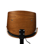 1x Bar Stools Kitchen Gas Lift Wooden Beech Stool Chair Swivel Barstools Black