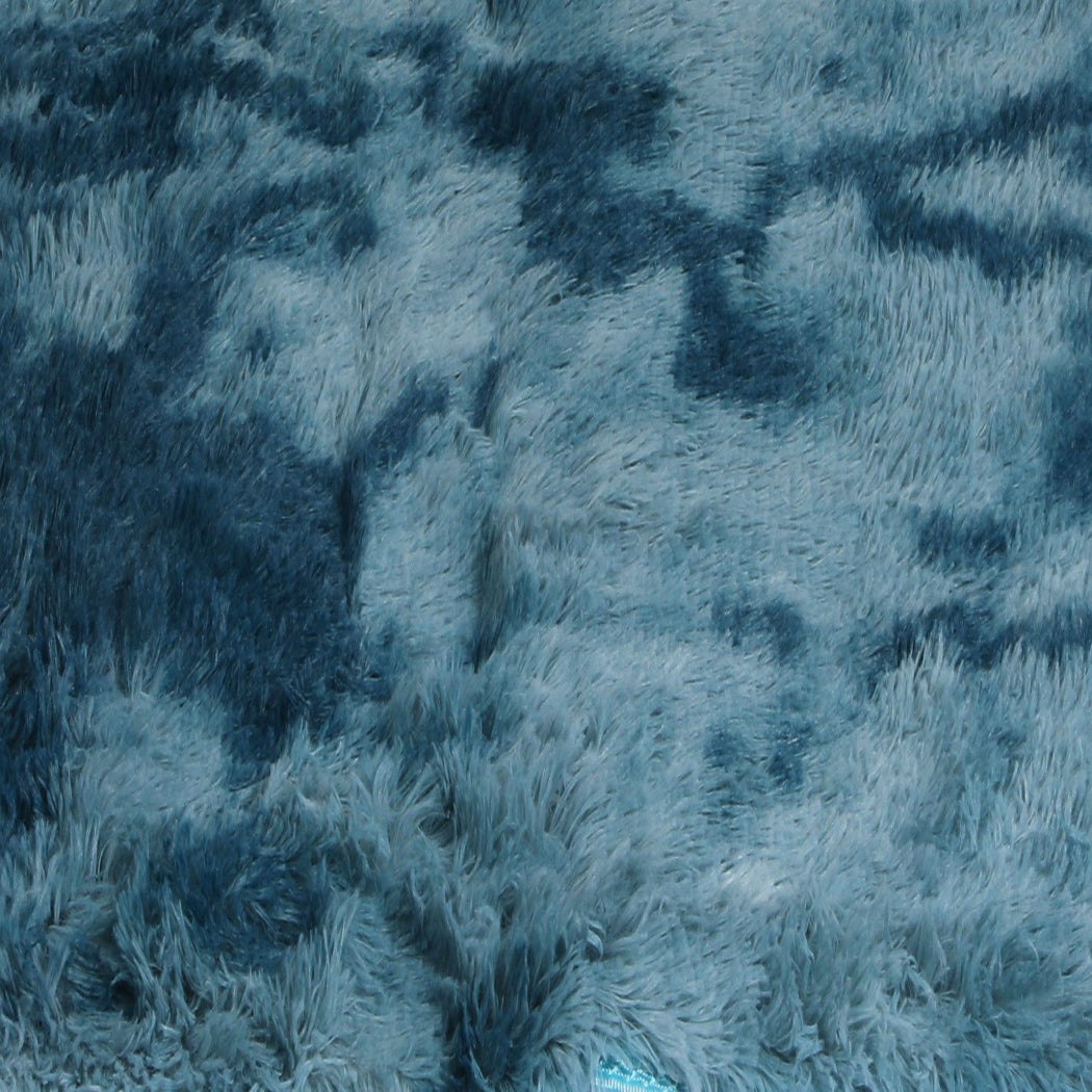 Floor Rug Shaggy Rugs Soft Large Carpet Area Tie-dyed 200x300cm Blue