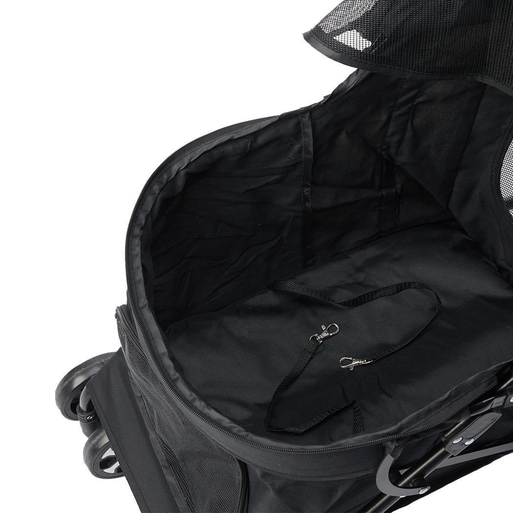 Foldable Pet Stroller Pushchair Black