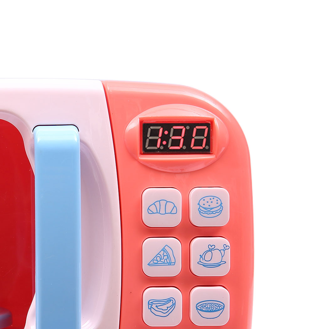 32x Kids Kitchen Play Set Electric Microwave - Pink 
