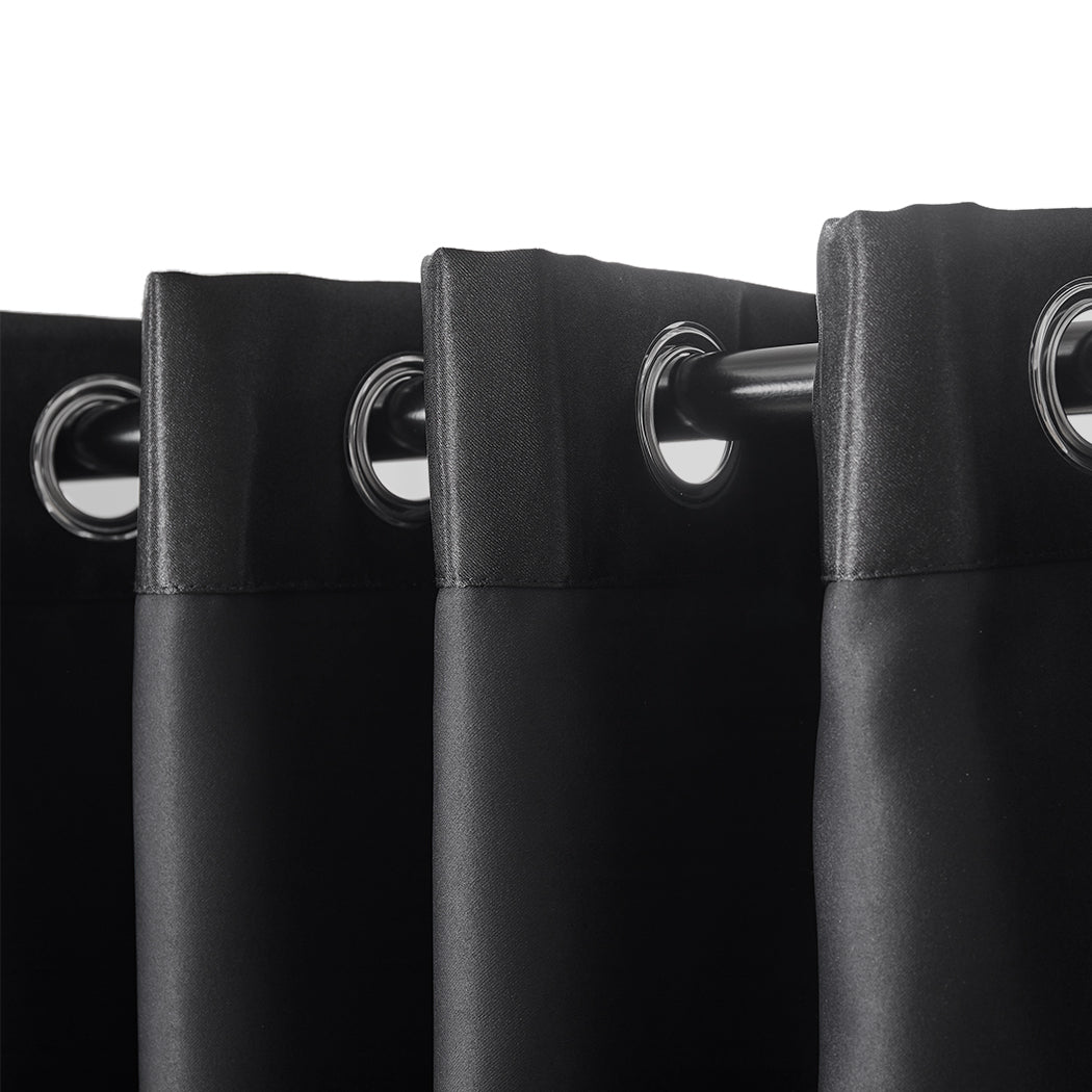 Bedroom Blockout Curtains Black 300CM x 230CM