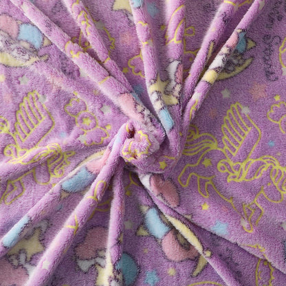 Throw Blanket Soft Warm Large Sofa Flannel Glow in the Dark L/M