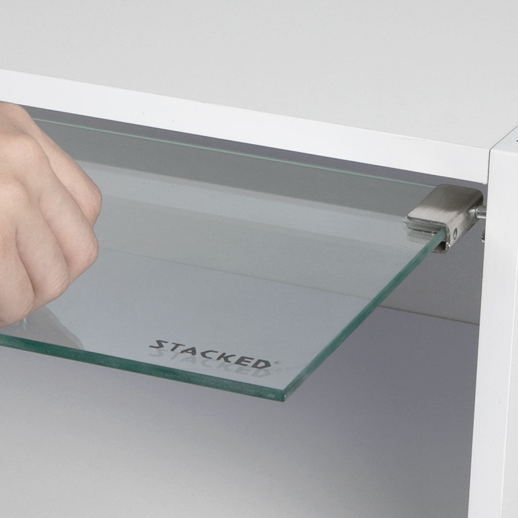LED-Lit Shoes Storage Cabinet with Stackable Rack Sneaker