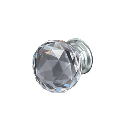 40mm 10Pack Clear Crystal Glass Door Pull Knobs