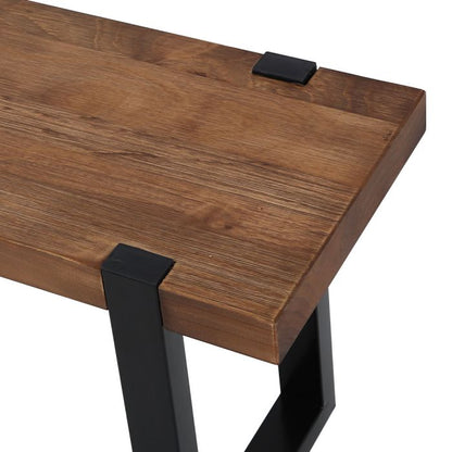 2x Wooden Kitchen Outdoor Garden Dining Chairs Bench