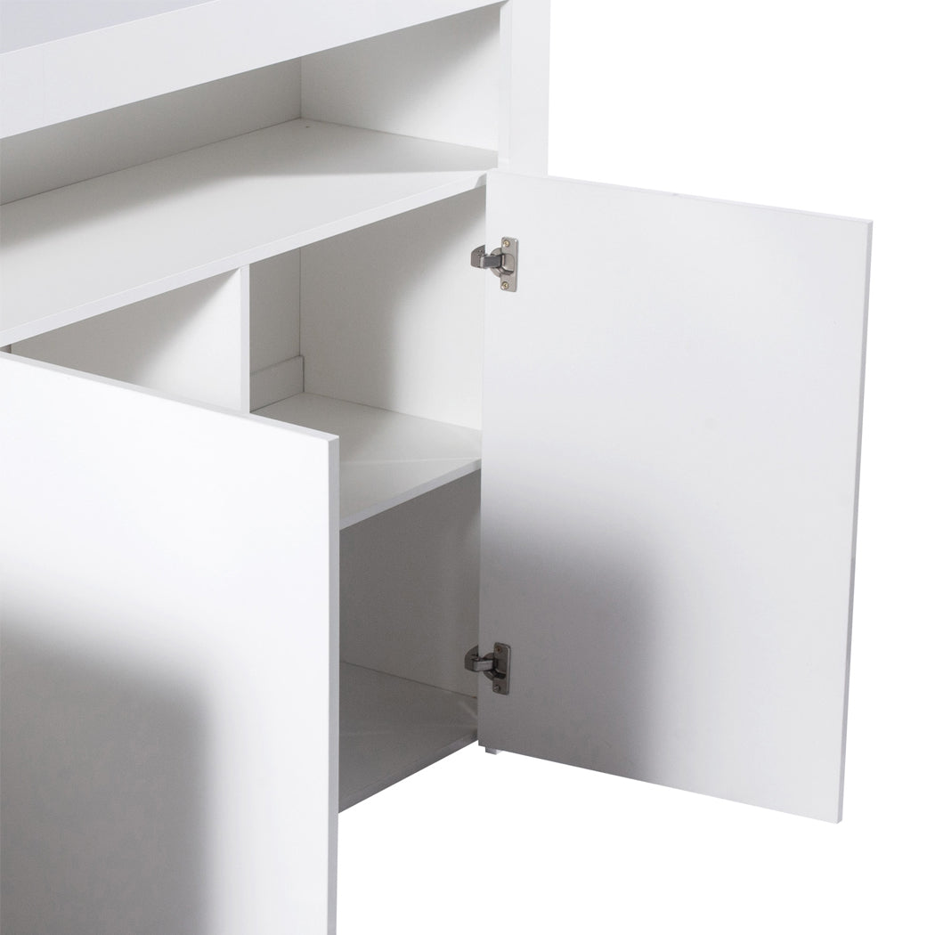 Buffet Sideboard Cabinet Storage Modern High Gloss Furniture  White
