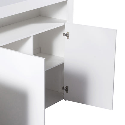 Buffet Sideboard Cabinet Storage Modern High Gloss Furniture  White