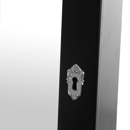 Dual Use Mirror Jewellery Cabinet in Black Colour
