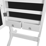 Mirrored Jewellery Dressing Cabinet White