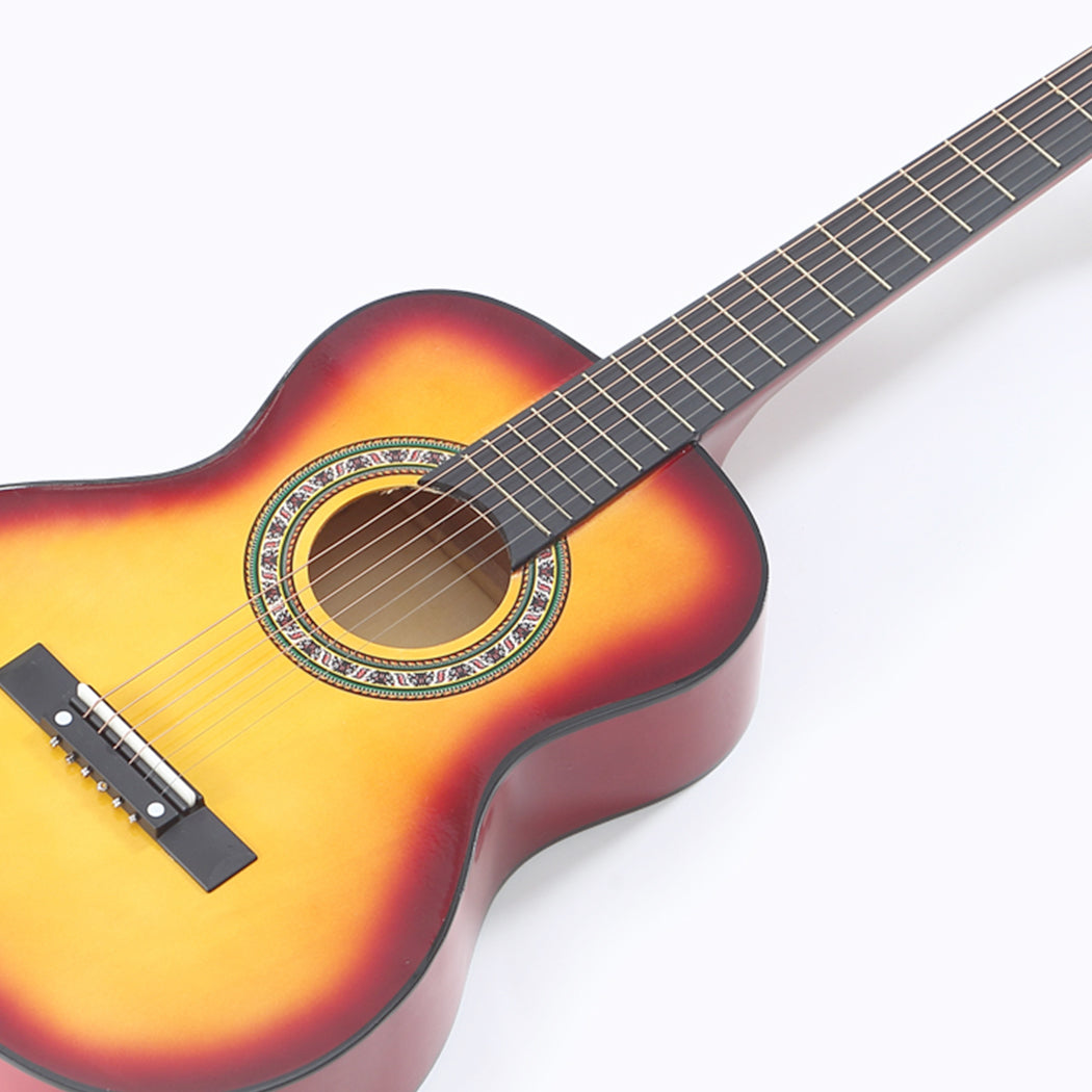 Solid Eco-Rosewood 34 Inch Wooden Folk Acoustic Guitar
