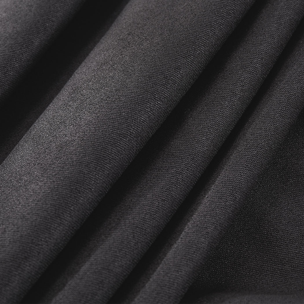 2X Blockout Curtains 240cm x 230cm- Dark Grey