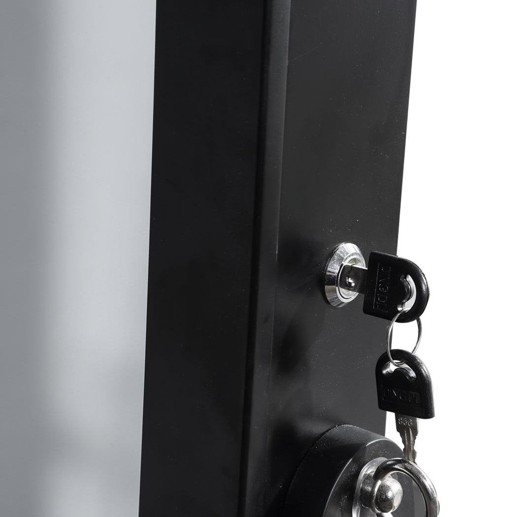 Mirrored Jewellery Dressing Cabinet Black
