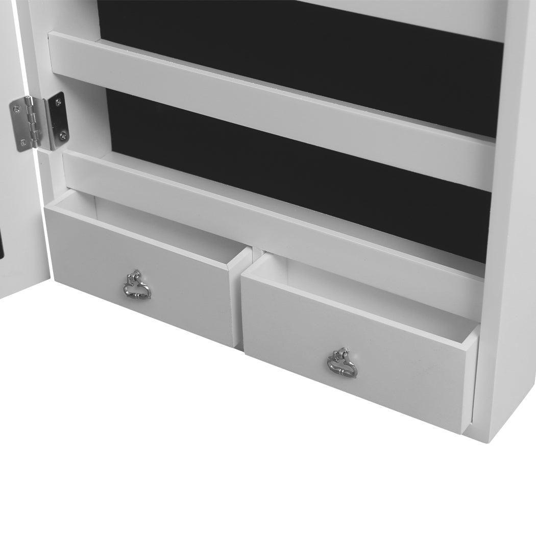 Mirror Jewellery Cabinet with 2 Drawers