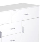 Buffet Sideboard Storage Cabinet Modern High Gloss Cupboard Drawers White