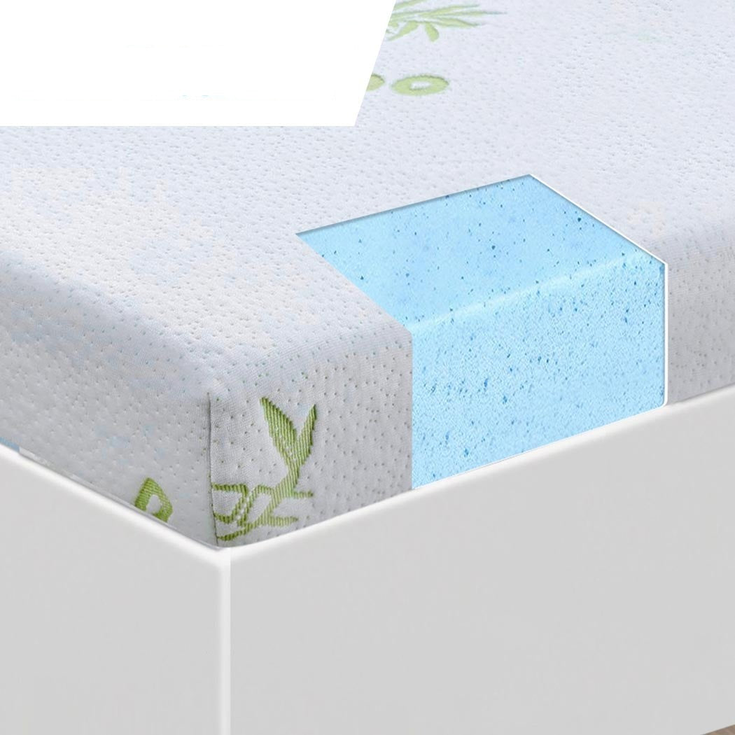 8cm Thickness Cool Gel Memory Foam Mattress Topper Bamboo Fabric Single