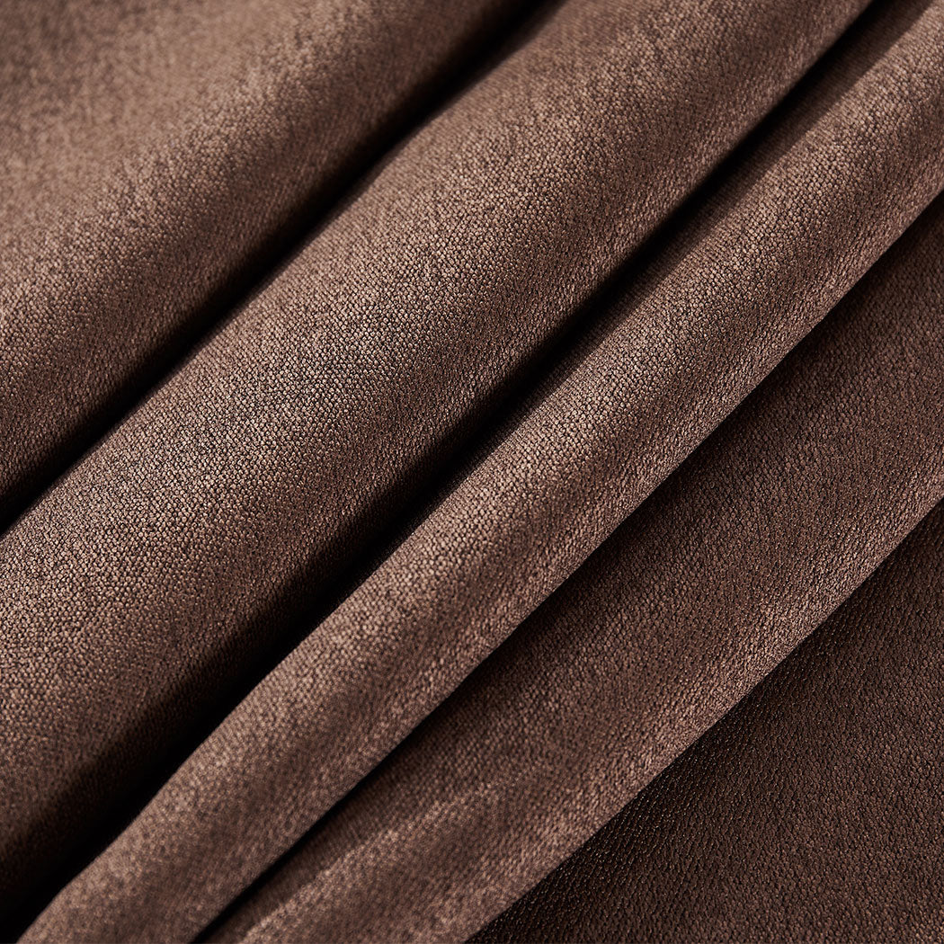 2X Blockout Curtains 240cm x 230cm- Stone