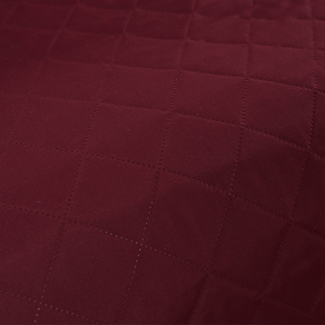 Sofa Cover Couch Lounge Protector Quilted Slipcovers Waterproof Wine 173cm x 200cm