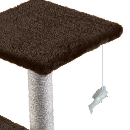 Environmental Friendly 0.6M Cat Scratching Post Tree-Dark Brown