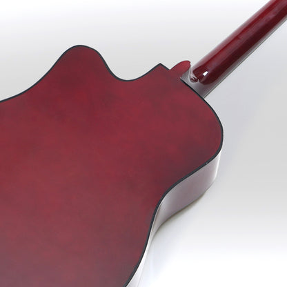 Sleek lacquer finish 41 Inch Wooden Folk Acoustic Guitar- Nature