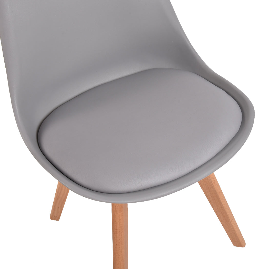 2x Retro Replica Leather Dining Chair