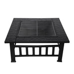 3IN1 Fire Pit BBQ Grill Pits Garden Heater