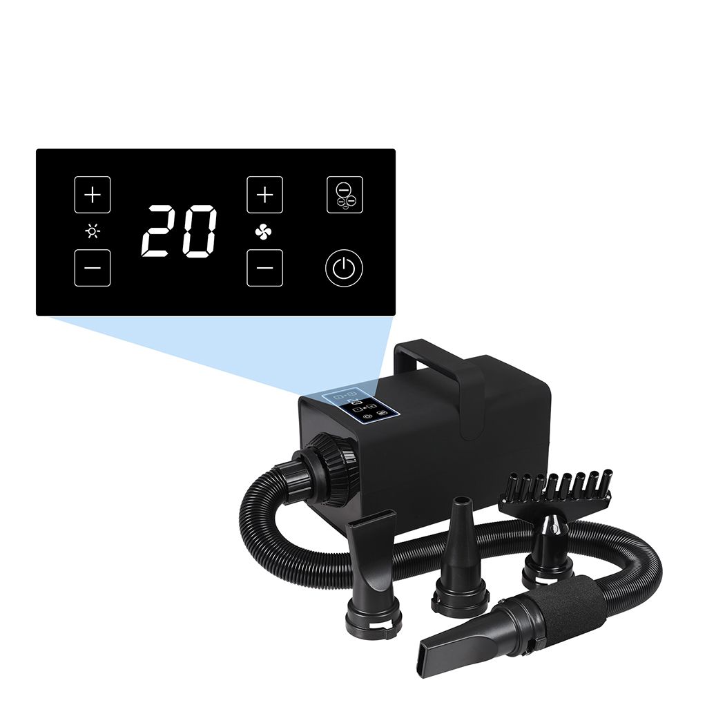 Pet Grooming Hair Dryer Dog Cat Hairdryer Speed Heater Low Noise 3200W