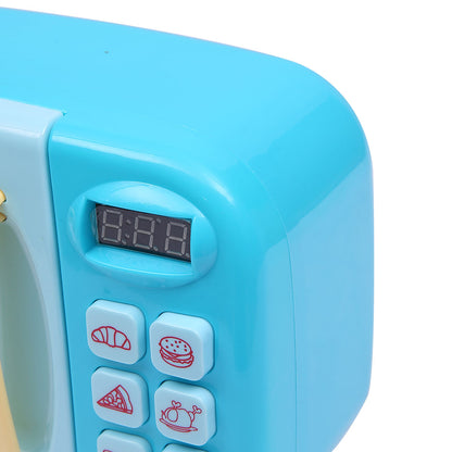 32x Kids Kitchen Play Set Electric Microwave - Blue