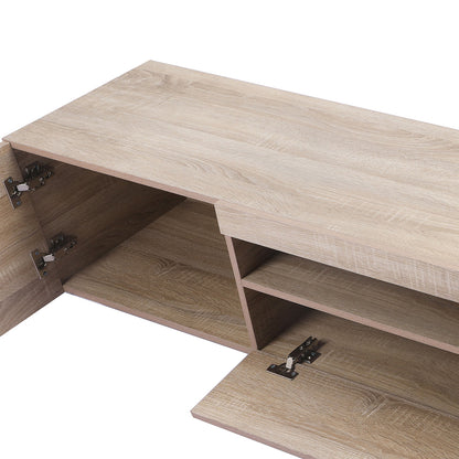 Entertainment Unit Stand RGB LED Furniture Wooden Shelf 200cm 
