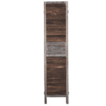 Room Divider Folding Screen Privacy Dividers Stand Wood 6 Panel Brown