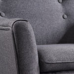 Luxury Upholstered Armchair-Grey