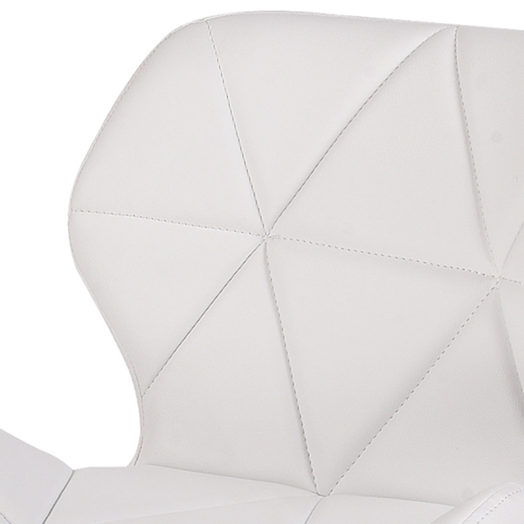 4xPU Leather Dining Chairs-White