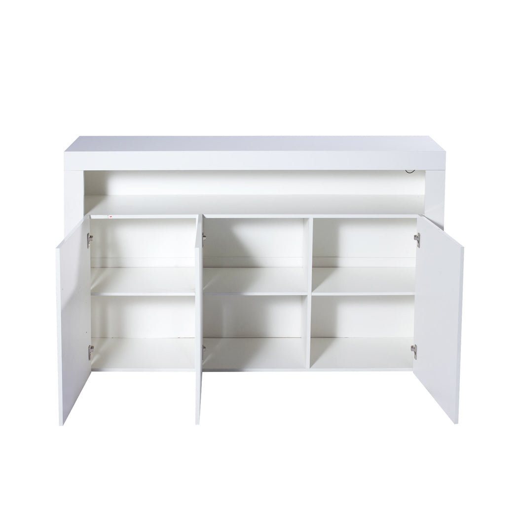Buffet Sideboard Cabinet Storage Modern High Gloss Furniture  White
