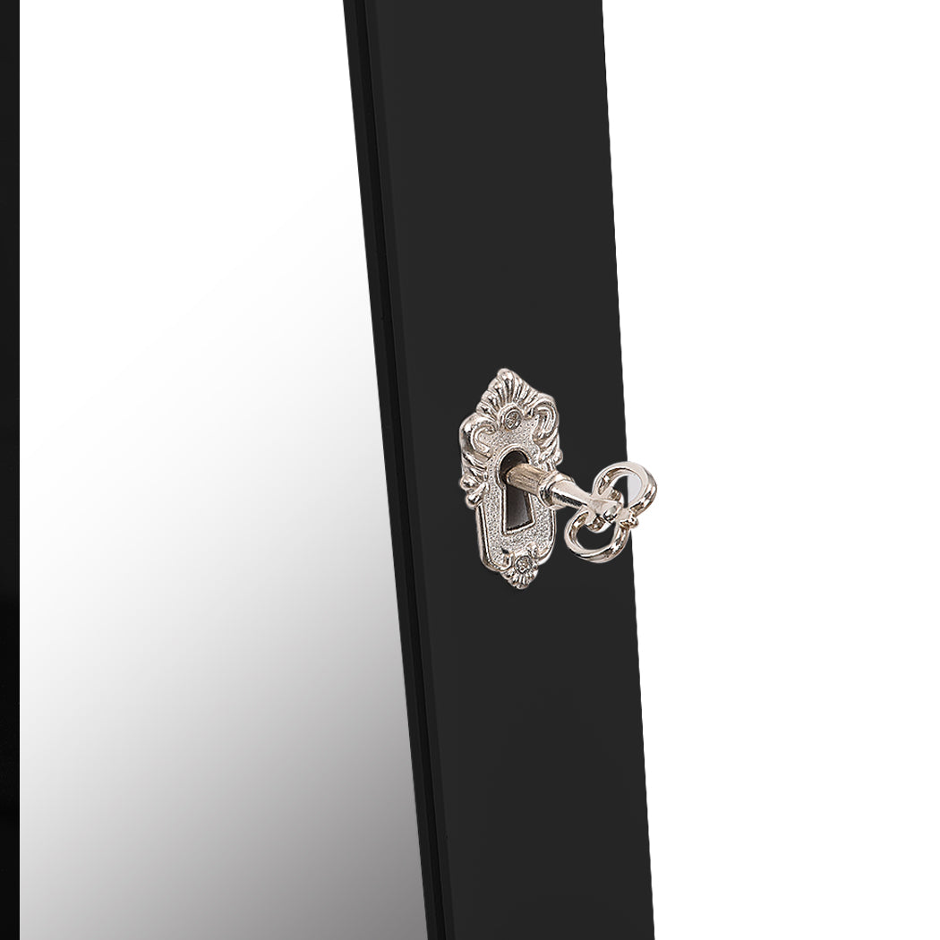 Mirror Jewellery Standing Cabinet Makeup Storage Jewelry Organiser Box