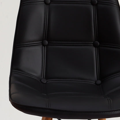 4x High quality iconic set of PU leather Dining Chairs- Black