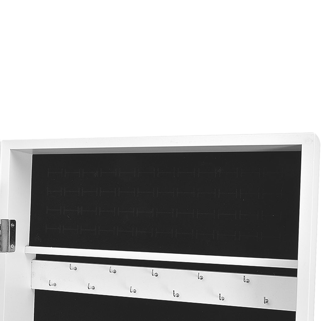 Mirrored Jewellery Dressing Cabinet White