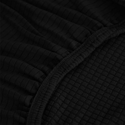 Couch Stretch Sofa Lounge Cover Protector Slipcover 2 Seater Black