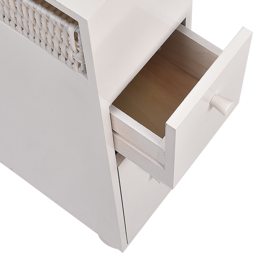 Bathroom Storage Cabinet Tissue Box Holder Basket