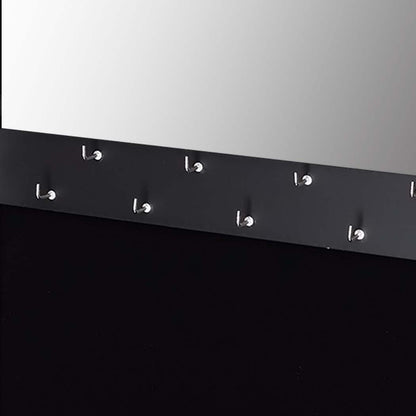 Mirror Jewellery Cabinet Makeup Storage Jewelry Organiser Box Tall Black