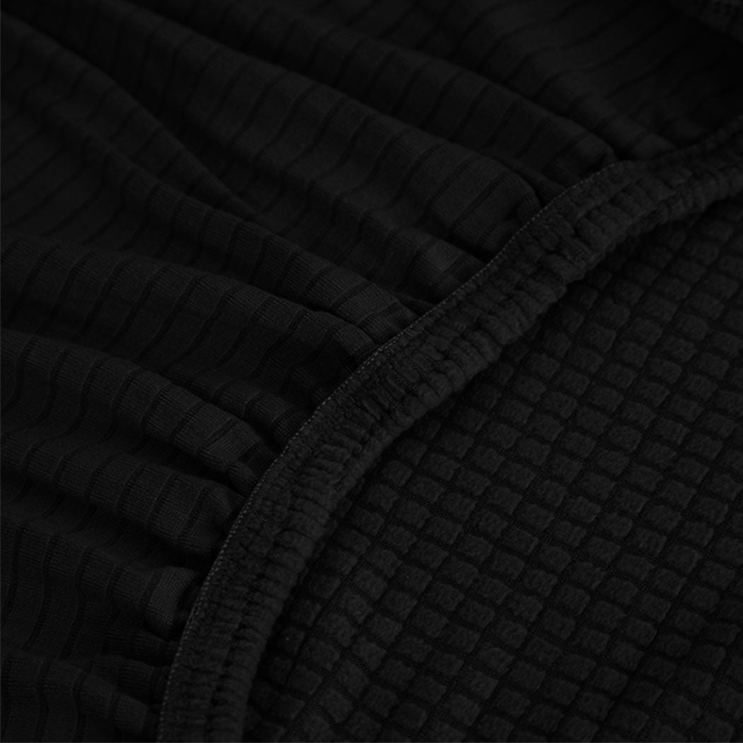 Couch Stretch Sofa Lounge Cover Protector Slipcover 4 Seater Black